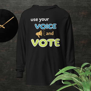 Vote Your Voice Hooded Long-Sleeve Tee (Unisex)