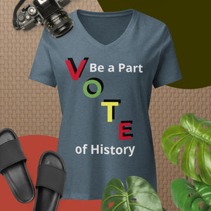 Women’s V-Neck T-Shirt_Vote History