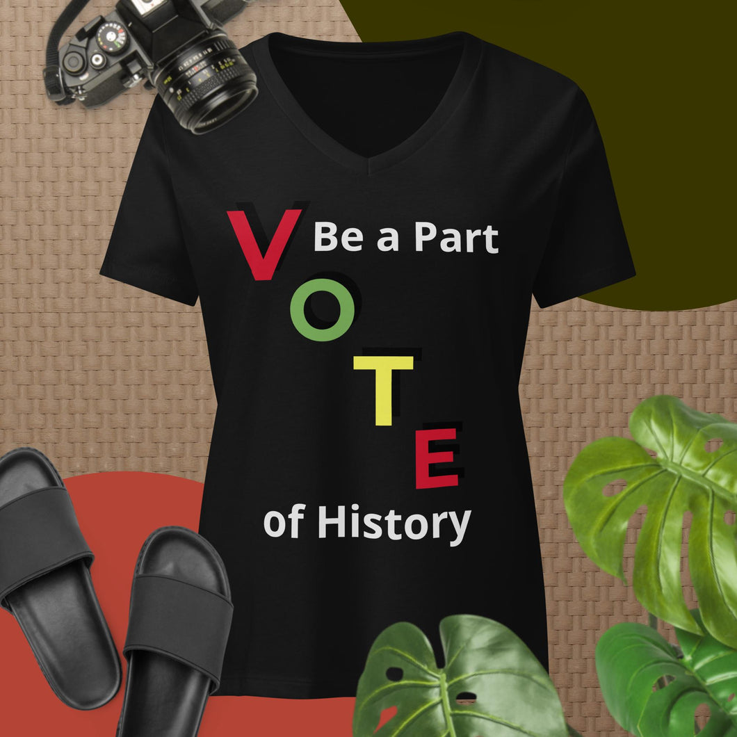 Women’s V-Neck T-Shirt_Vote History