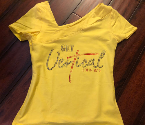 “Get Vertical” Asymmetrical Cut Tshirt