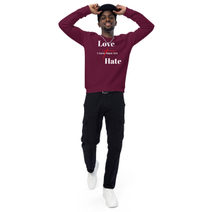 Love Over Hate Raglan Sweatshirt